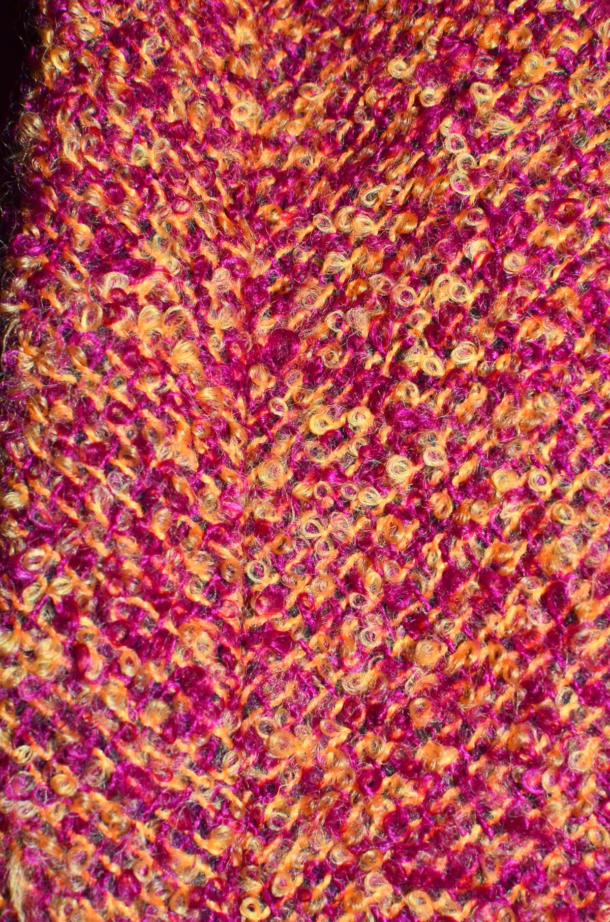 Boucle upholstery fabric close up