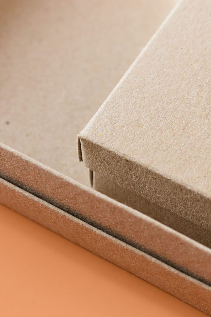 Compact protective packaging used to ship a compressed sofa