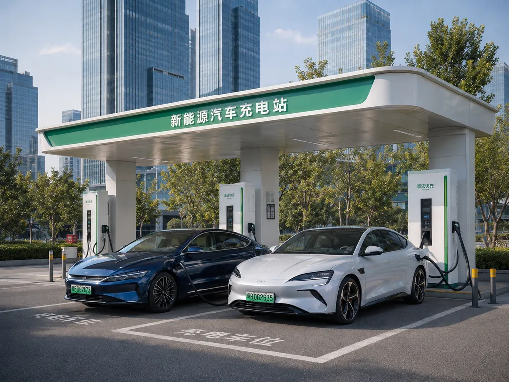New energy vehicles from China charging before export